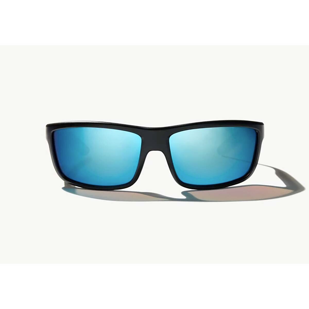Bajio Nippers Sunglasses Polarized in Black Matte with Blue Plastic
